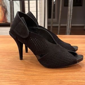 PEDRO GARCIA Yurity Slingback Black Suede/Perforated